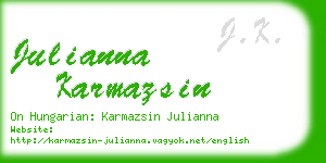 julianna karmazsin business card